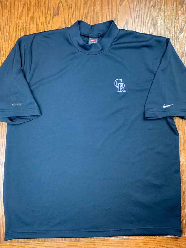Early 00s Nike Team DRI-FIT Colorado Rockies Black Shirt L Polyester MLB Denver gallery