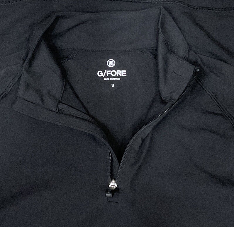 G/FORE NWT Mens Luxe Staple Midlayer 1/4 Zip Pullover Small S Onyx Blend LS New gallery