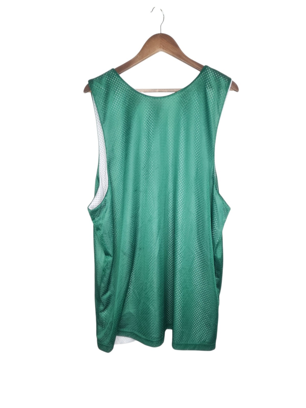 A4 Reversible Sleeveless Basketball Jersey Shirt in Green and White Size 2XL gallery