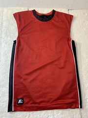 Vintage STARTER Basketball Jersey Men’s Reversible Sleeveless Size S Red/Black