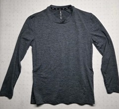 LEG3ND Legend Breathe Performance Workout Long Sleeve Top Mens S Gray Athleisure