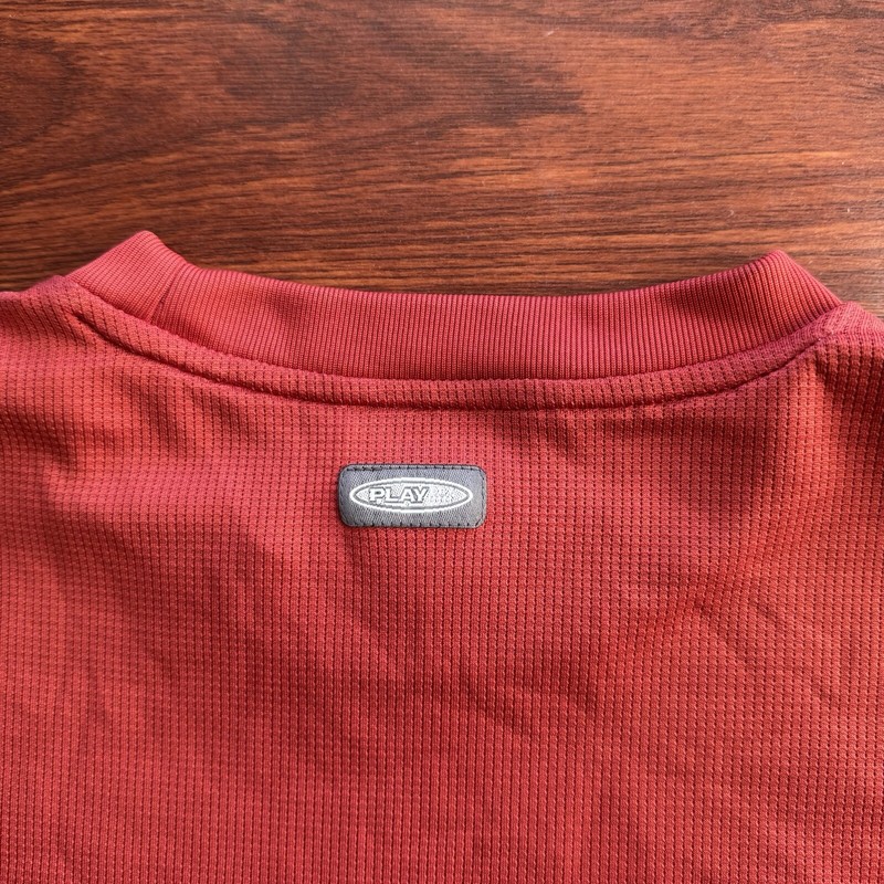 Vintage Reebok Play-Dry Activewear T-Shirt Mens Large Knit Red White Blue gallery