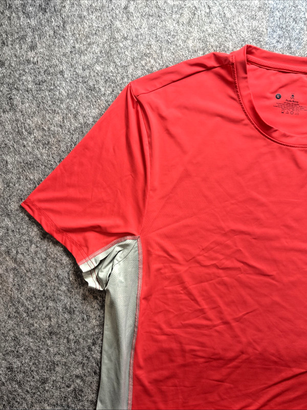 Psycho Bunny Performance Activewear Workout T-Shirt Orange Mens Large Cleaned gallery