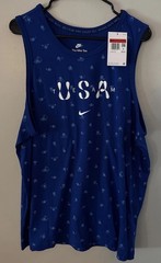 NWT Nike Men’s Team USA Club Tank Top Blue FN0879-417 Size Large
