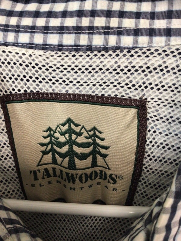 Tallwoods Blue Plaid Large Long Sleeve Cotton Blend Activewear Fishing Shirt B1 gallery