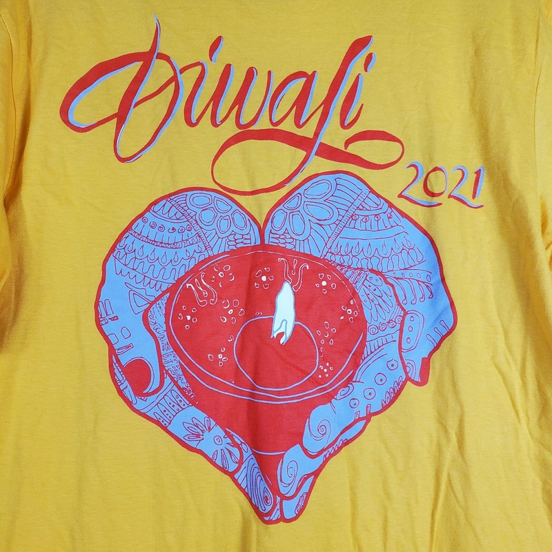 Nike Shirt Ascend South Asia 2021 Diwali Graphic Tee Rare Mens S Small Yellow gallery