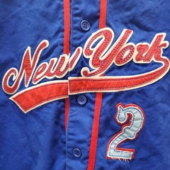 NYC 212 Team Sports New York Men’s Jersey Sewn Letters Size XL Blue EUC