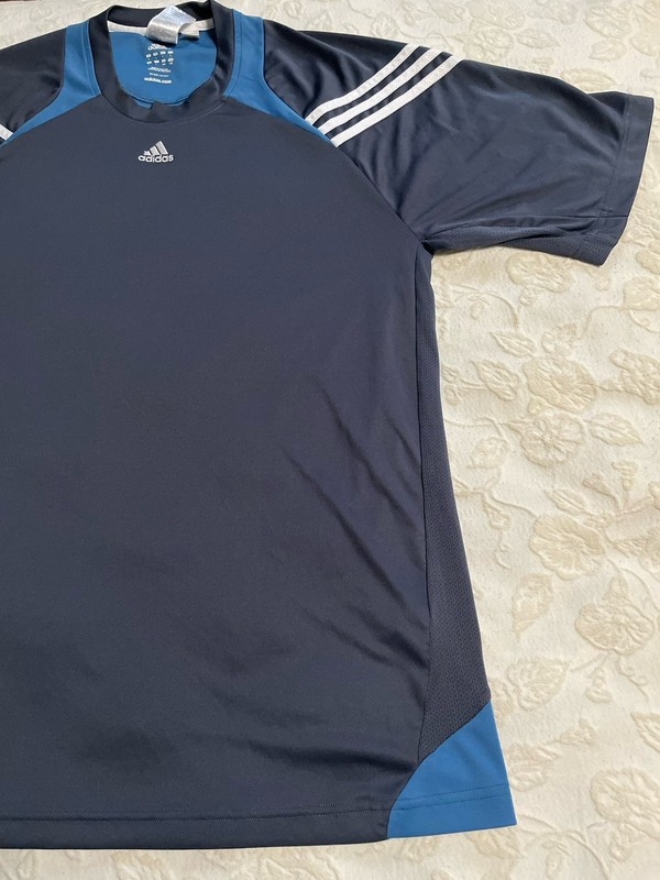 Adidas Shirt Mens Large ClimaCool Athletic Soccer Three Stripe Top 0112 gallery