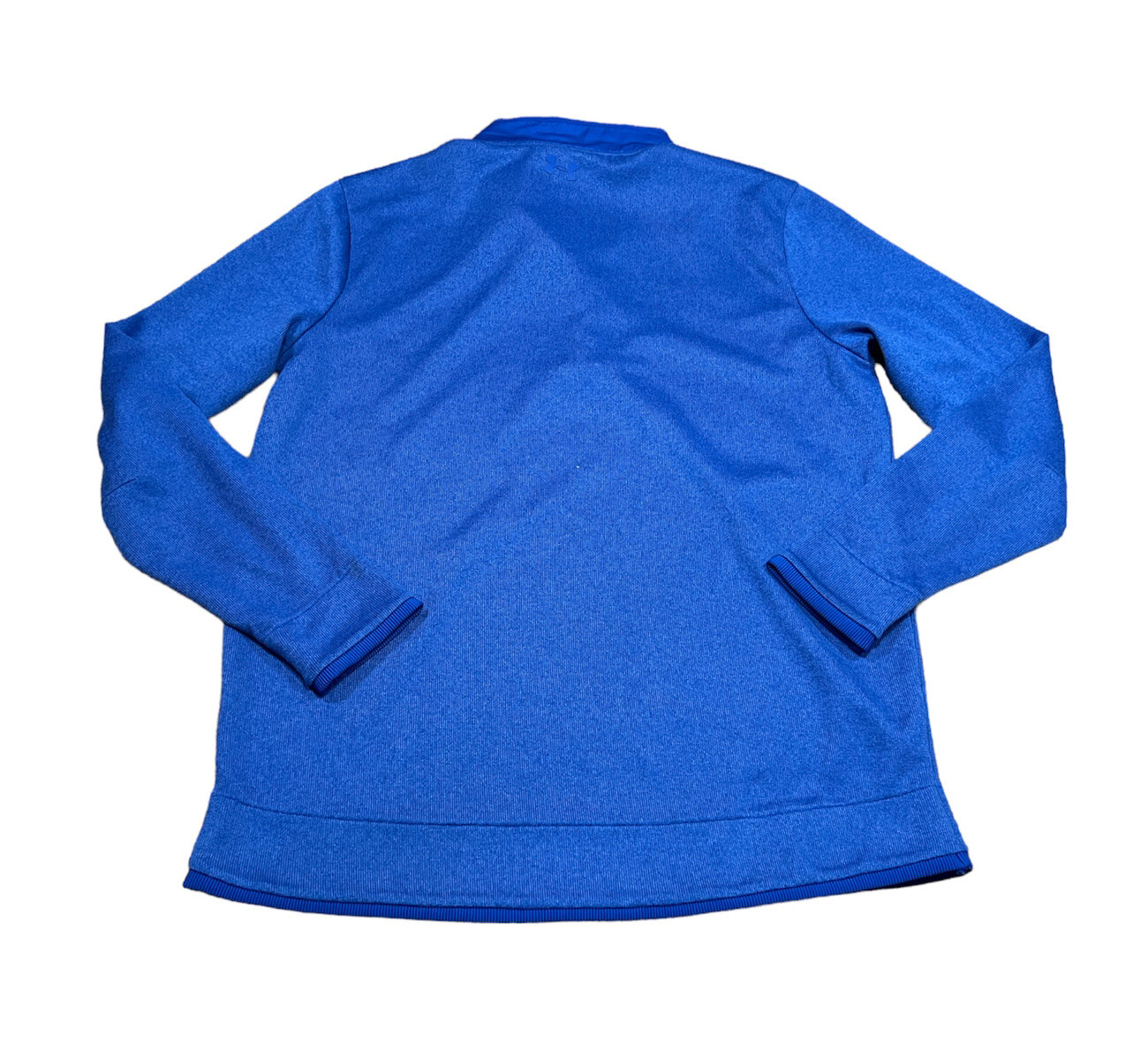 Under Armour Golf Blue UA Storm SweaterFleece Heather Snap Mock Neck Men's XL gallery