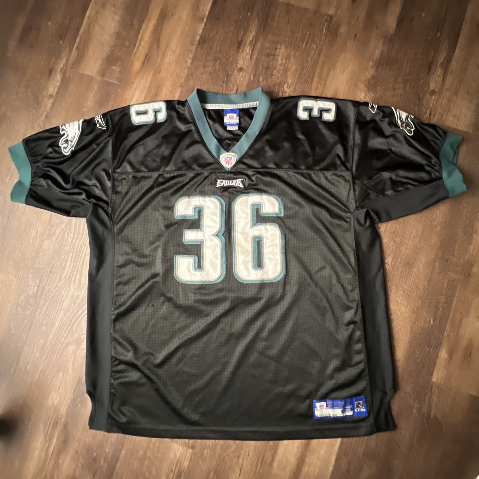 Reebok NFL Football Philadelphia Eagles Brian Westbrook 36 Jersey Black SZ 56 gallery