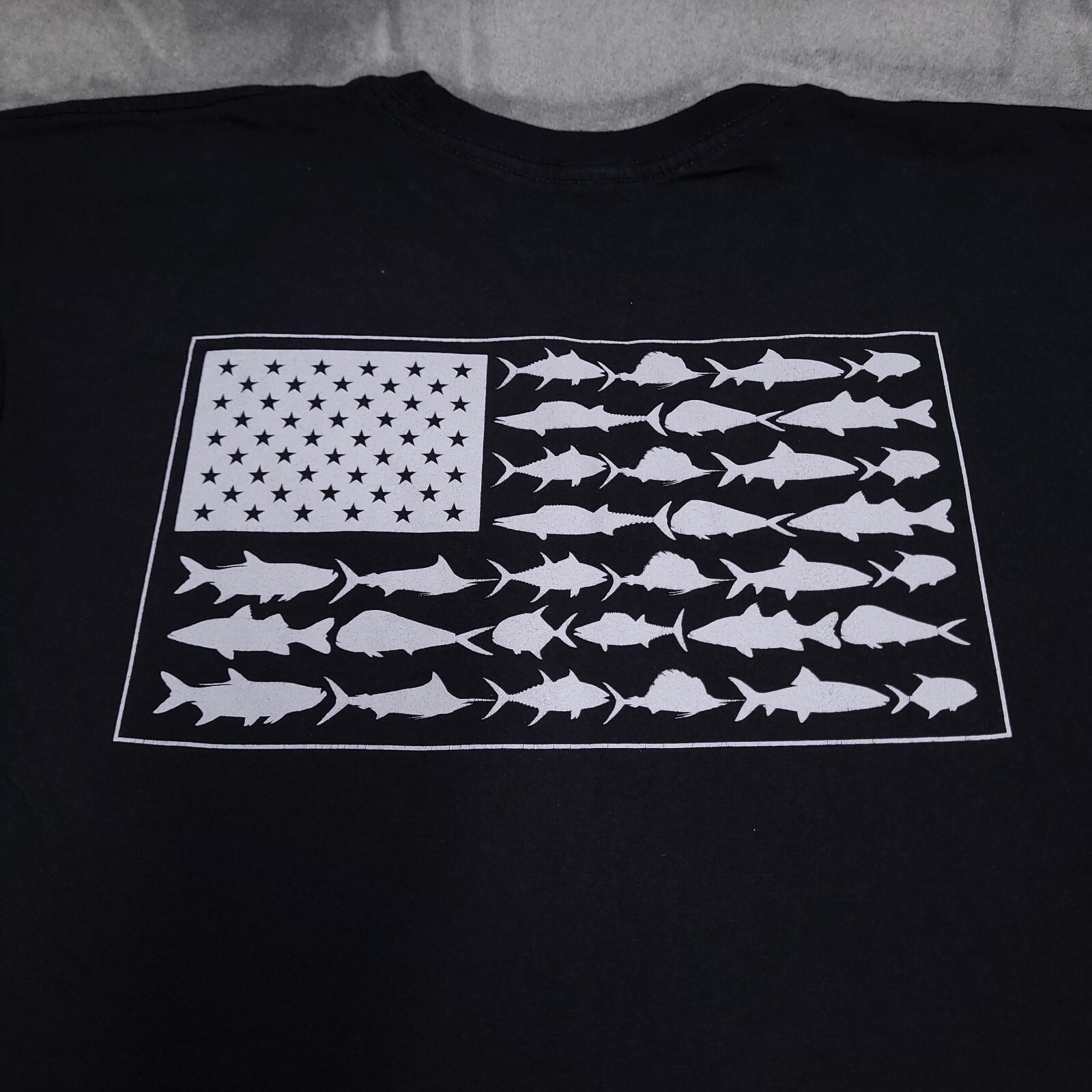 COLUMBIA PFG American Flag Large Fishing Shirt Fish Graphic Ocean Sportsman Bass gallery