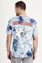 True Religion Mens T Shirt XXXL Tie Dye Buddha Thrashed Grunge Distressed