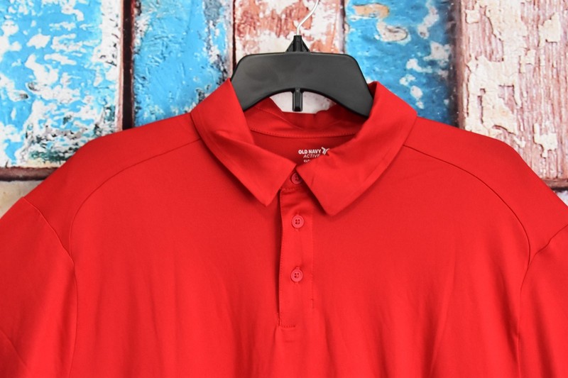 Men's Old Navy Active CloudMotion Polo Short Sleeve LARGE Robbired NEW gallery
