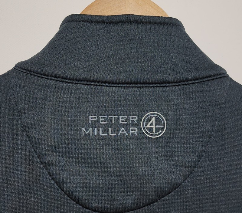 Peter Millar Element 4 Warmth 1/4 Zip Pullover Men's Small Black Fleece Lined gallery