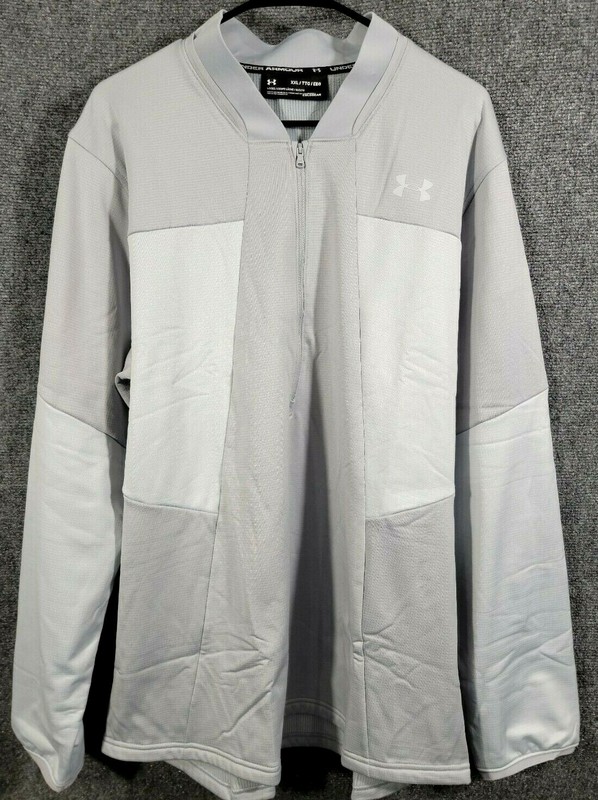 Under Armour Pullover Men's 2XL Gray ColdGear 1/2 Zip 2 Tone Color Block L/S New gallery
