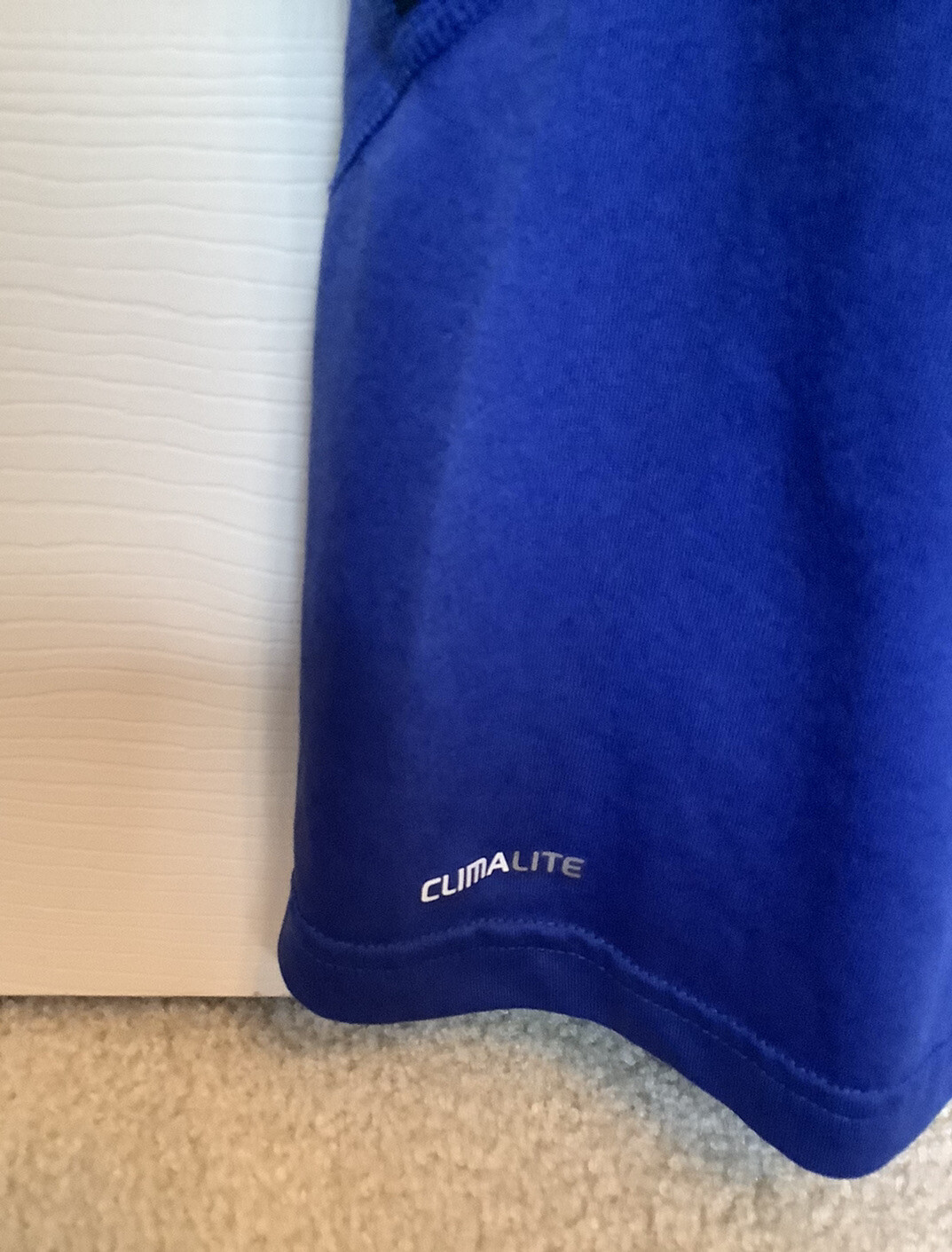 Adidas Climalite Royal Blue And Black Short Sleeve Shirt Men’s Size Large gallery