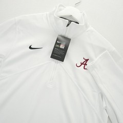 Nike Alabama Crimson Tide Dri-FIT 1/4 Zip Training Pullover White Mens Medium
