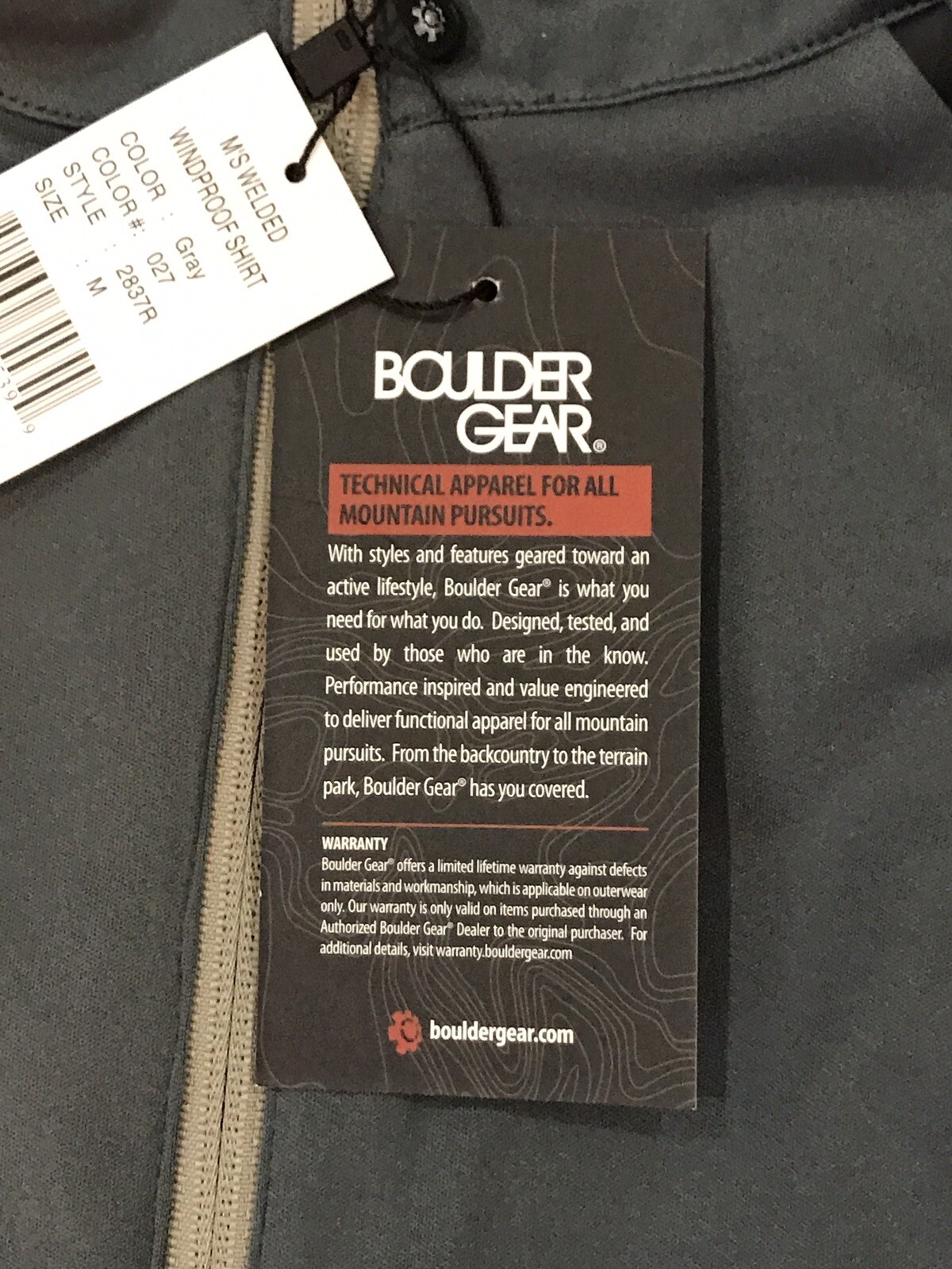 NWT$70 Mens Boulder Gear Welded 1/4 Zip Wind Proof Shirt Medium gallery