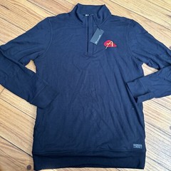 NWT TRAVIS MATHEW Medium NEWPORT 1/2 ZIP PULLOVER Black Anthony Munoz Foundation