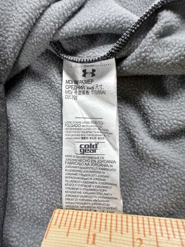 Under Armour ColdGear Men’s Medium Gray 1/4 Zip Pullover Fleece Lined Loose Fit gallery