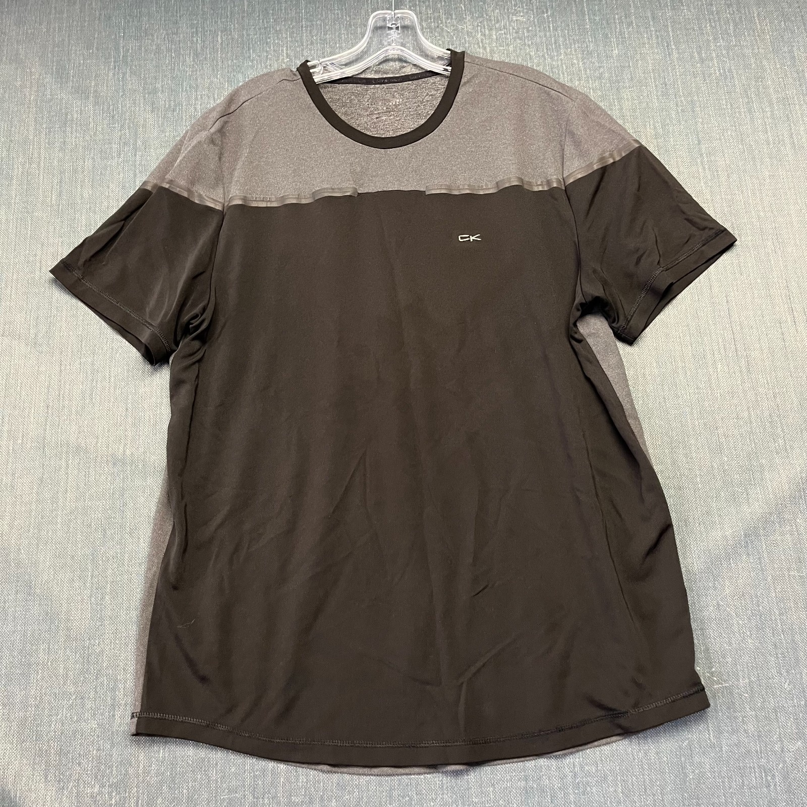 Calvin Klein Performance Men's T-Shirt Size M Gray Black Cool-Tech Athletic Gym gallery