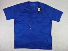 Under Armour Velocity Jacquard Crewneck Shirt Mens 2XL Blue Camo NEW WITH TAGS!