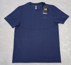 Under Armour Rush Vanish Elite Seamless Men’s Short Sleeve Blue Shirt Size L