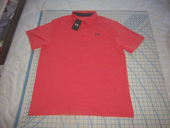 MENS XL BRIGHT ORANGE HAZY UNDER ARMOUR POLO SHIRT – NWT