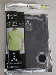 Men’s S Black Active Tee Breathable, Stretch Polyester SMALL~ BALANCED TECH~ NEW