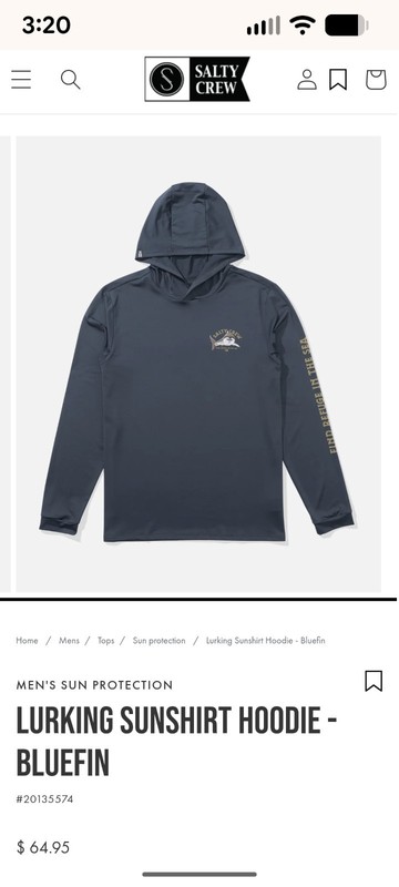 Salty Crew Lurking Hoodie Medium New MSRP $64.95 gallery