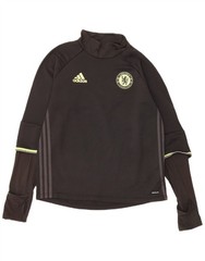 Adidas Mens Chelsea FC Graphic Top Long Sleeve Medium Black Polyester BL10