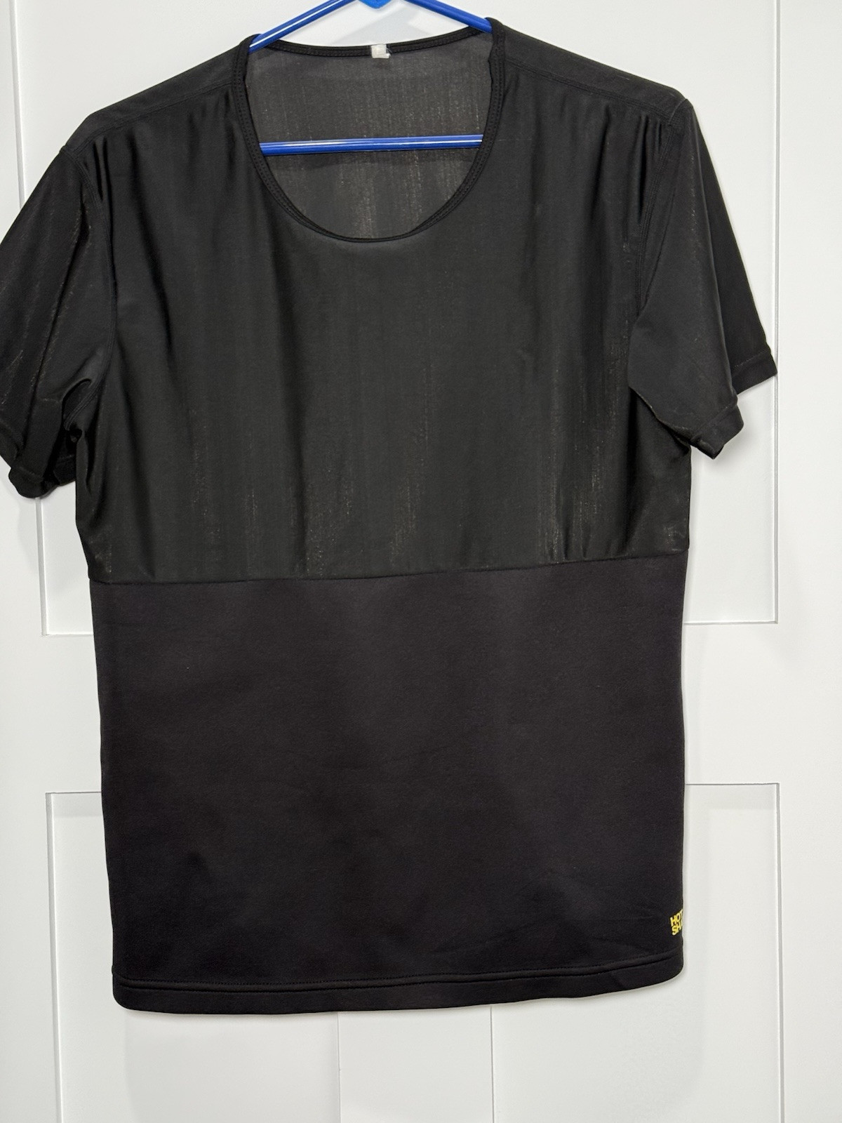 CAMI HOT By HOT SHAPERS Neoprene SWEAT TEE T SHIRT Mens L Black gallery