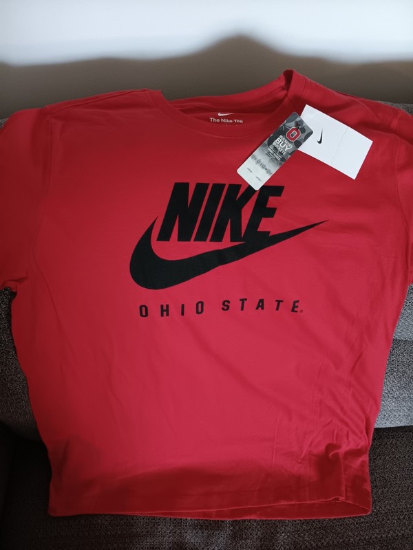 NWT NIKE TEE TSHIRT MEN'S OHIO STATE BUCKEYES RED SIZE LG, BRAND NEW NIKE LOOK. gallery