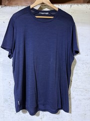 Icebreaker Cool Lite Wool Blend TShirt XXL Navy Layered Outdoor Hiking Gorpcore
