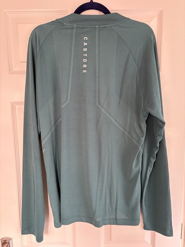 Castore Apex Engineered Knit Training 1/4 Zip Top In Bright Aqua Size XL gallery