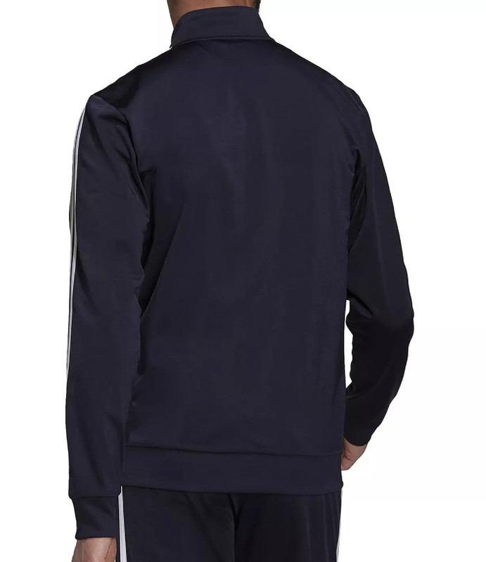 NWT MEN'S ADIDAS H46100 M 3- STRIPE FULL ZIP TRACK NAVY/WHITE TOP JACKET gallery