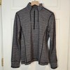 Lululemon Men's Size S Sweat Session 1/2 Zip Long Sleeve Pullover Black Stripe gallery