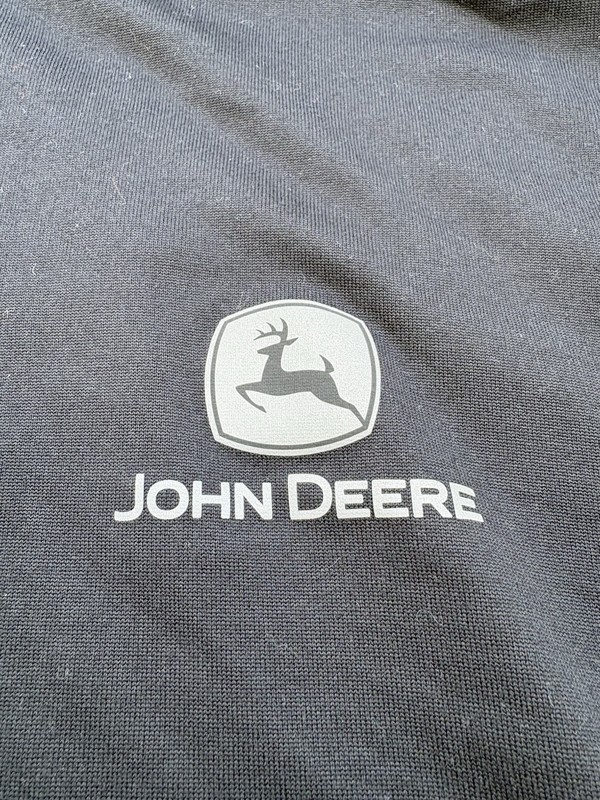 Under Armour 1/4 Zip Pullover Shirt Mens XL Long Sleeve Black John Deere Golf gallery