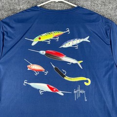 Guy Harvey Shirt Mens XL Extra Large Blue Short Sleeve Fishing Outdoor Casual
