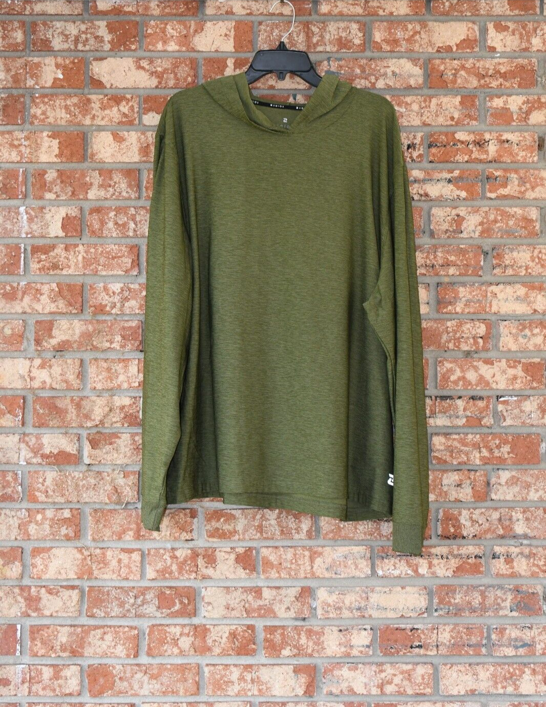 Zelos Men's Green Long Sleeve Hooded Shirt NWT gallery