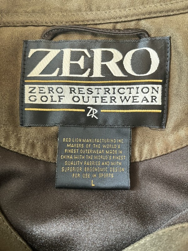 Zero Restriction Golf Outerwear Mens Microsuede Windshirt Pullover Jacket Large gallery