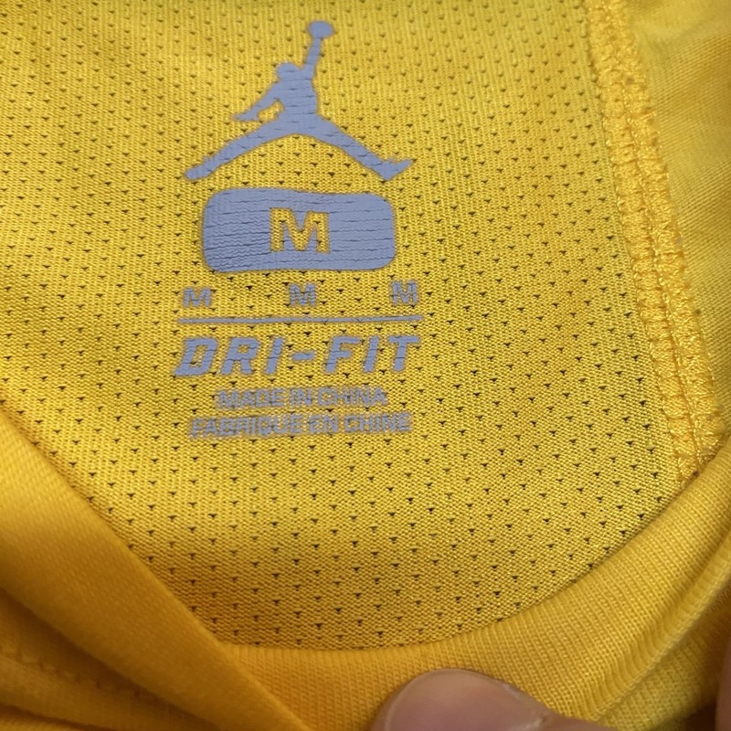 University of Michigan Nike Jordan Dri Fit T Shirt Men's M Fits S Yellow Running gallery