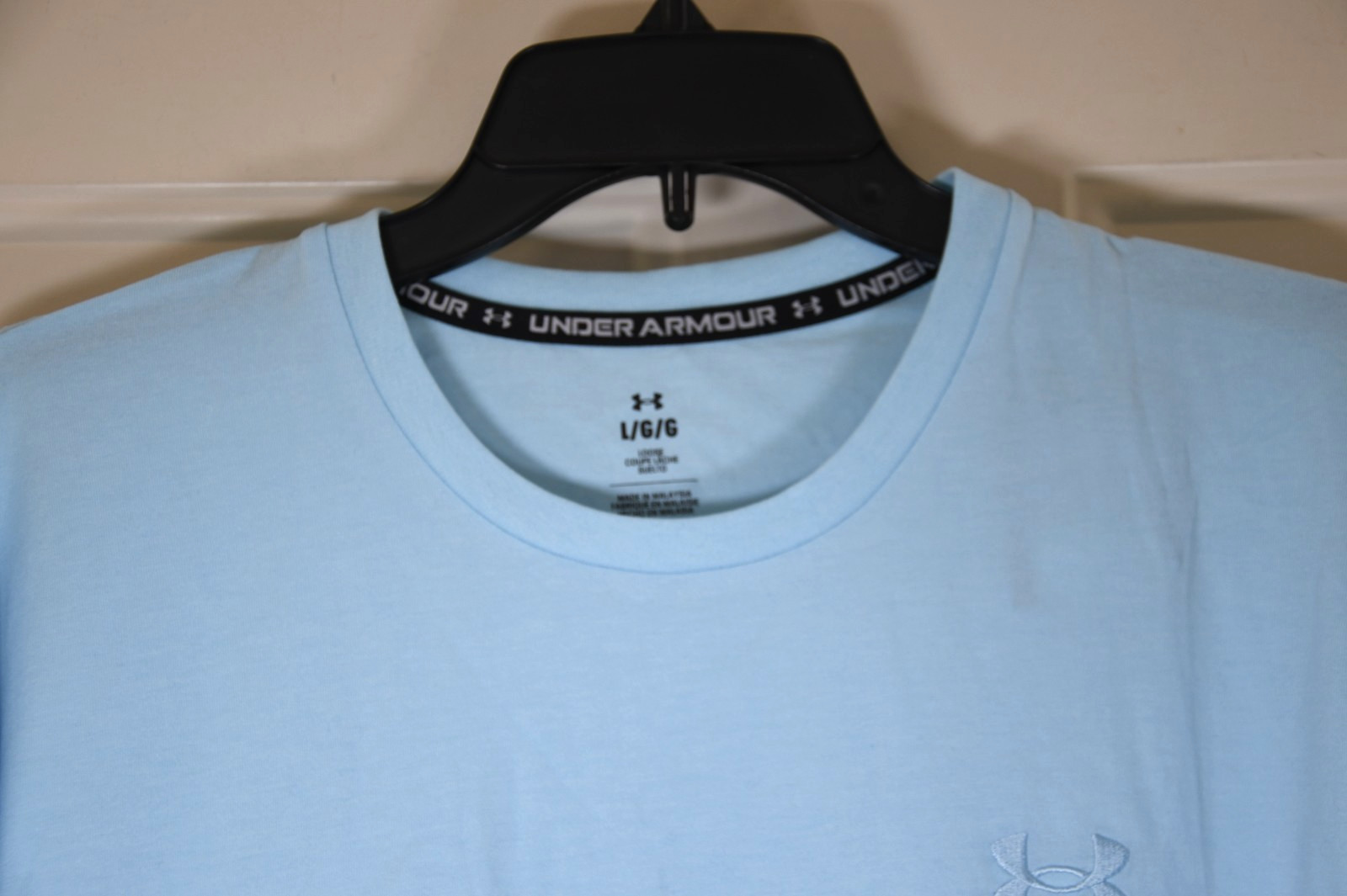 NWT Under Armour Icon Embroidered Logo Men's Large Blue T-shirt 6000000 gallery
