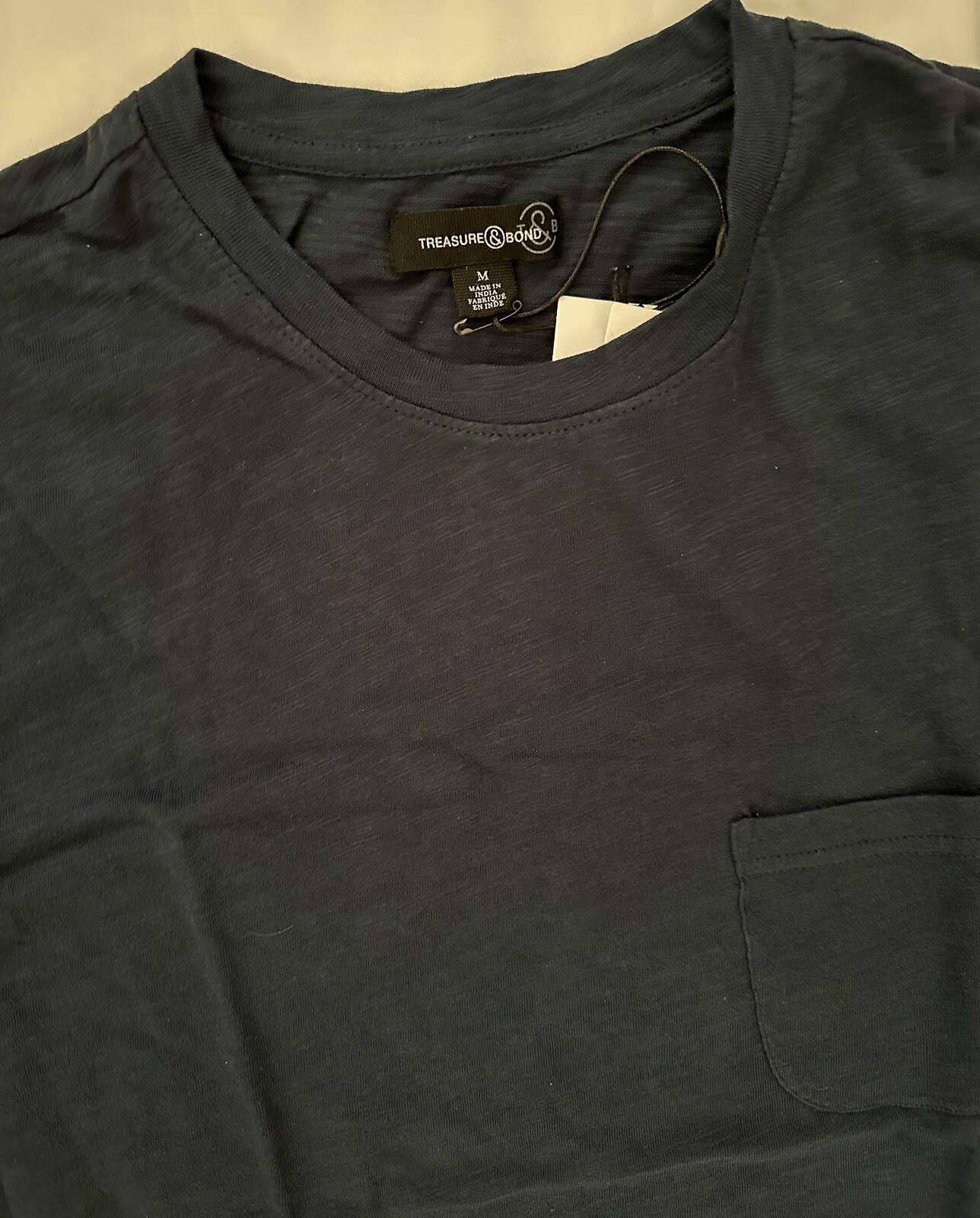 TREASURE & BOND CREW NECK T-SHIRT, SHORT SLEEVES, SIZE M, NAVY IRIS, NWT gallery