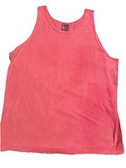 Oneita Power-T Pink XL Tank Top 100% Cotton Jersey Preshrunk Men’s Vintage 80’s