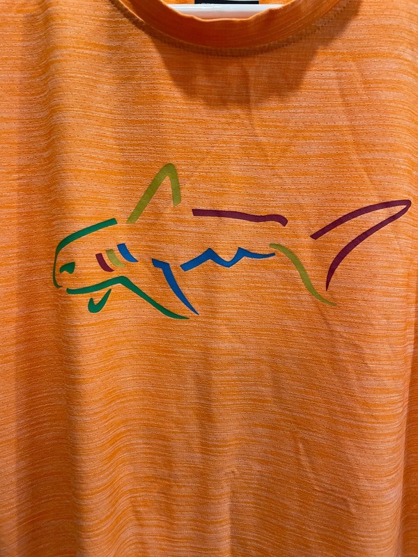 Greg Norman Medium Play Dry Fit Tee, Orange, Polyester Spandex, GUC gallery