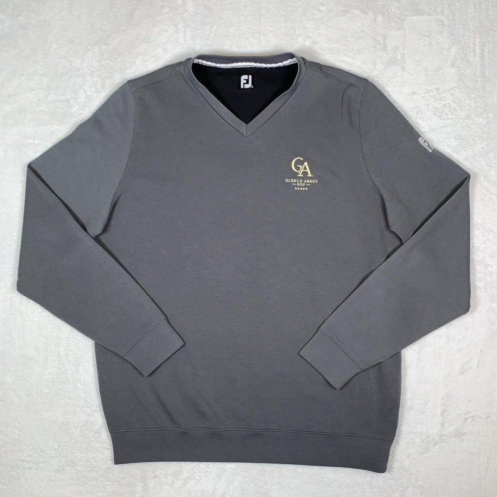 FootJoy V-Neck Pullover Mens XL Gray Long Sleeve Glenlo Abbey Golf