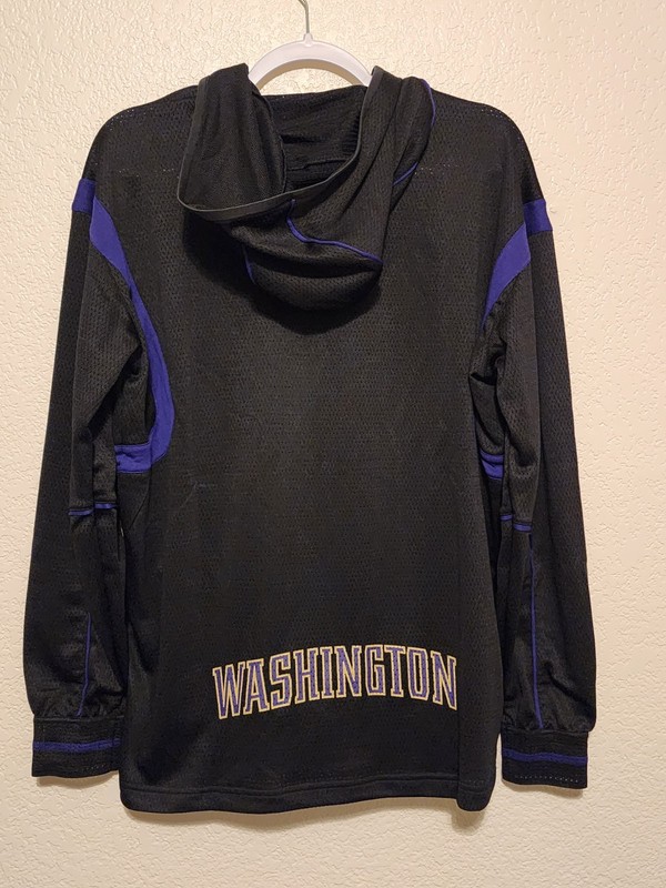 Adidas Washington Huskies Men’s Size Medium Hoodie Sweatshirt Mesh Pullover NEW gallery