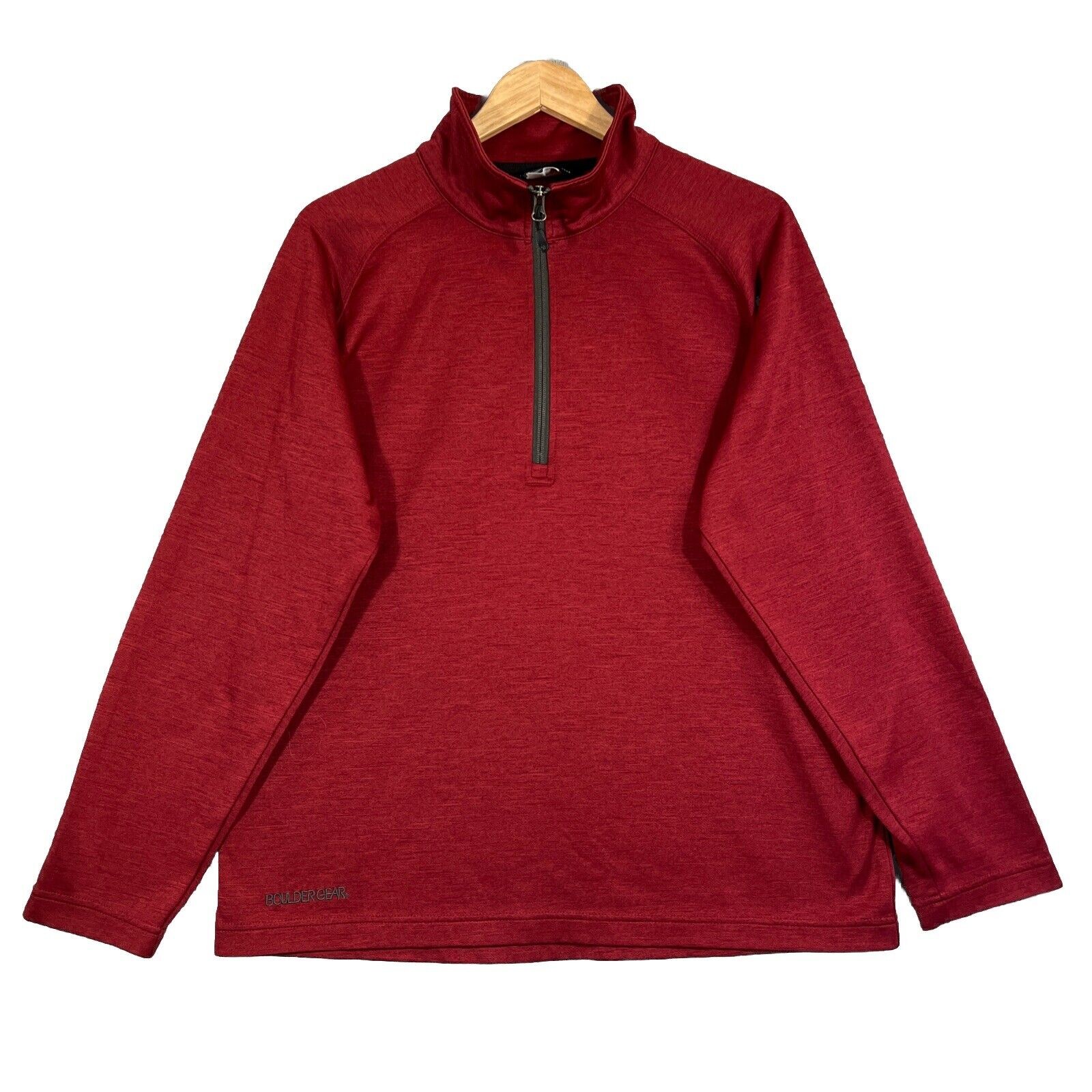 Boulder Gear 1/4 Zip Shirt Men Medium Rust Performance Athletic Base Layer gallery