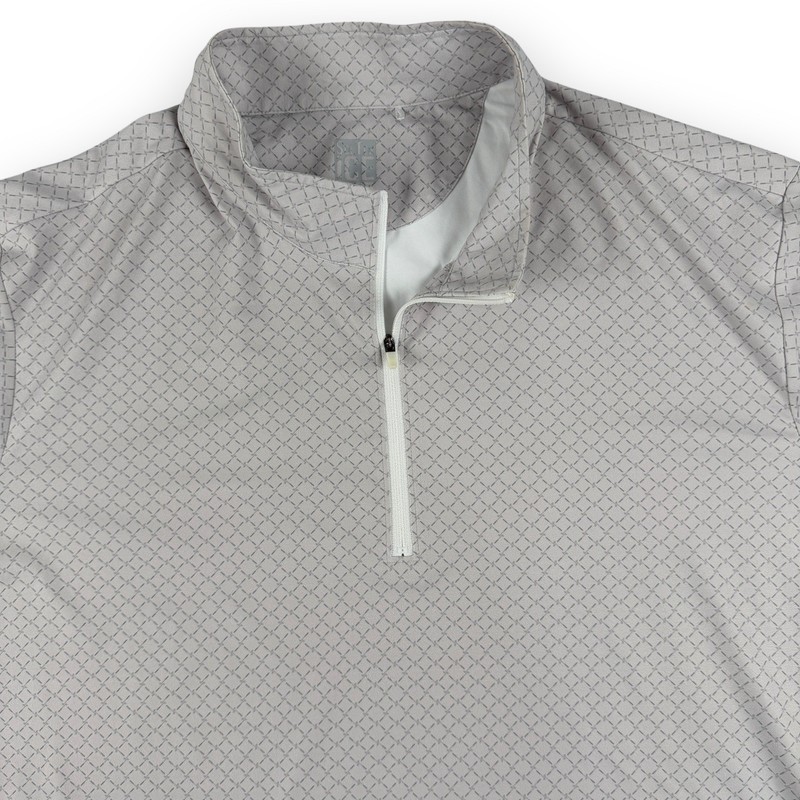 San Soleil SolTek ICE 1/4 Zip Pullover Men XL Gray Geometric UV50 Sun Protection gallery